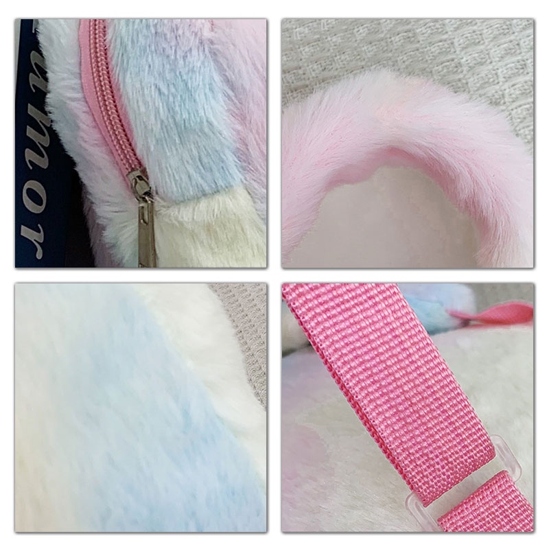 Bololo Túi Đeo Chéo Hình Kỳ Lân Hoạt Hình Nhồi Bông Xinh Xắn Cho Bé