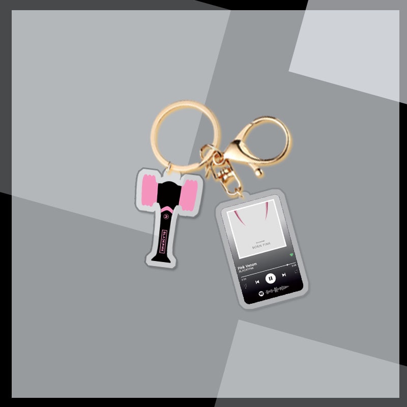 Móc Chìa Khóa In Hình Nhóm Nhạc Kpop Aespa BTS BLACKPINK STRAYKIDS TREASURE TWICE IVY ATEEZ