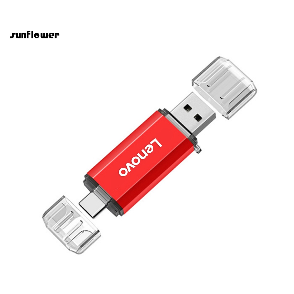 Ổ đĩa flash LENOVO USB Type-C thích hợp cho điện thoại thông minh/ máy tính