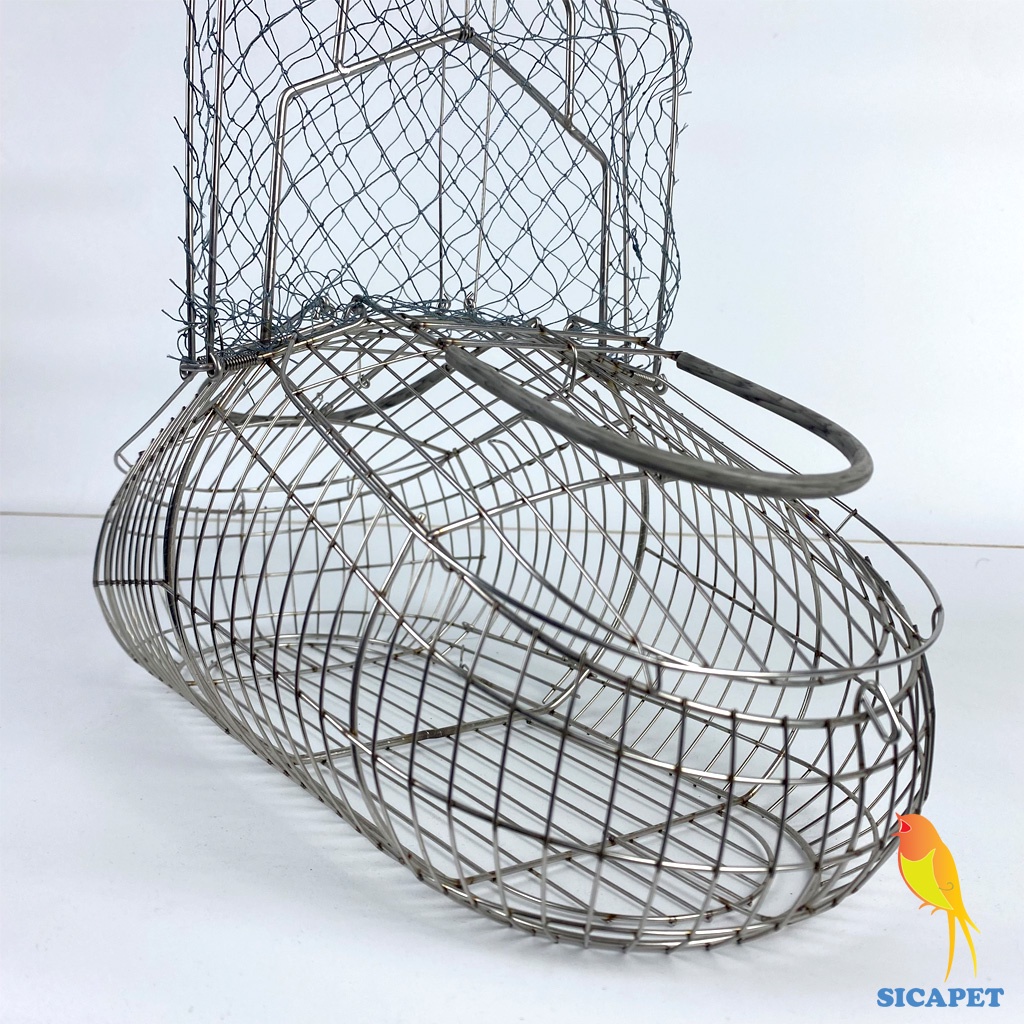 Lồng bẫy chim chào mào - chích chòe, Lồng bẫy chim khuyên, Bẫy chào mào chất liệu INOX không rỉ SICAPET