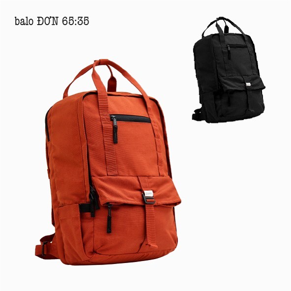 Balo ĐƠN - Backpack - đen/gạch