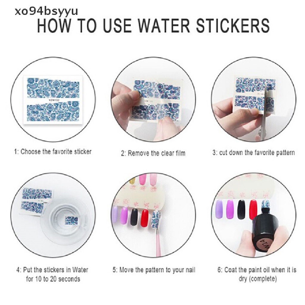 Bộ 2 Miếng Dán Trang Trí Móng Tay Nghệ Thuật Xo94Bsyu VN