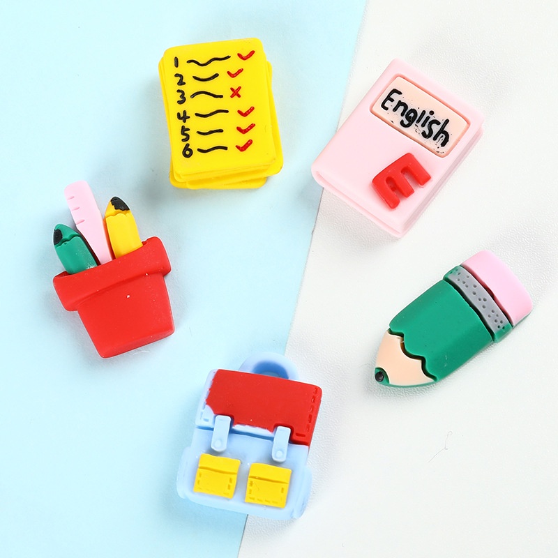 Charm slime - Charm dụng cụ học tập balo, giấy nhớ, bút chì