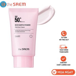 Kem Chống Nắng Eco The SAEM Màu Hồng Cho Mọi Loại Da SPF 50+ PA++++