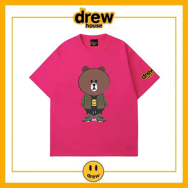 Áo thun gấu drew nâu brow cho bé , áo phông gia đình trẻ em unisex , Kid_genz