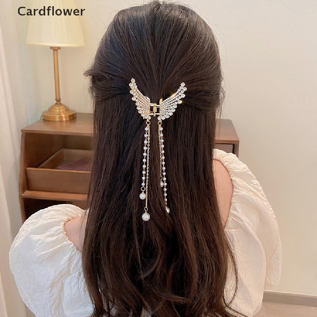 < Cardflower > Kẹp Tóc Tua Rua Bướm / Cá Mập Hình Học Bằng Kim Loại Thời Trang Vintage Mới Đang Giảm Giá