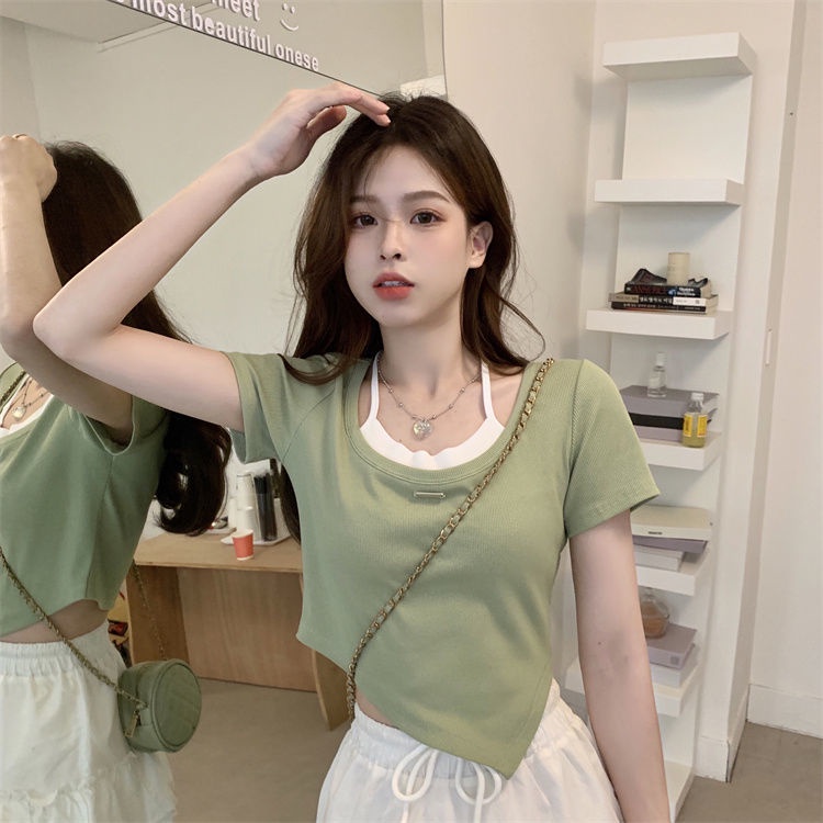 Áo Thun Tay Ngắn Thiết Kế Độc Đáo Thời Trang Mùa Hè Cho Nữ