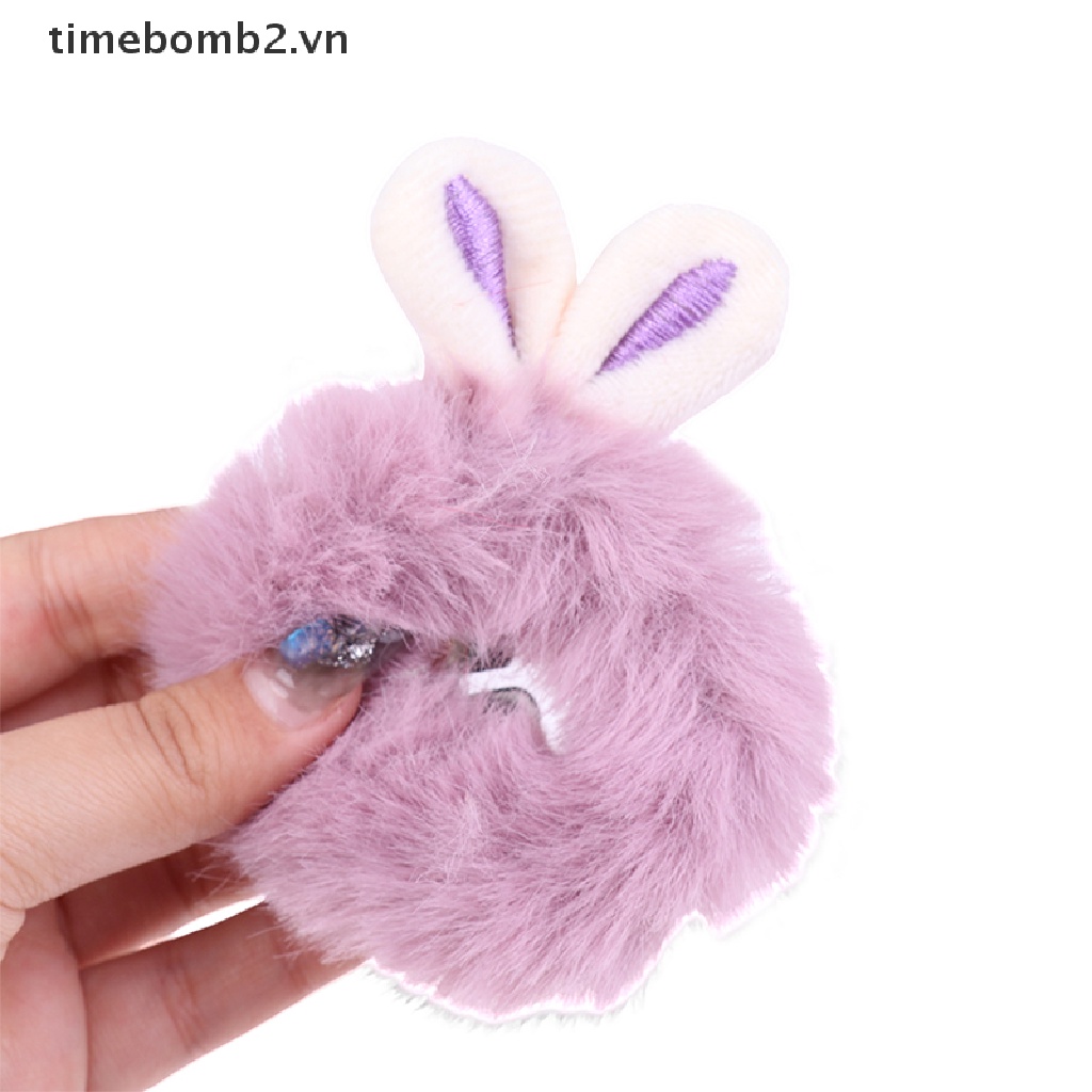 Dây Cột Tóc Co Giãn Hình Tai Thỏ Màu Sắc Ngọt Ngào Cho Nữ