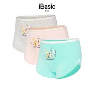 Hộp 3 quần lót bé gái cotton dạng đùi iBasic PANG009