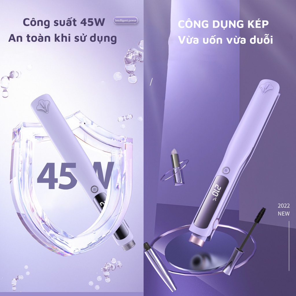 Máy Uốn Duỗi Tóc Nanomax XN-838D, Bổ Sung Ion, Dưỡng Tóc Mềm Mượt, Màn Hình Led Điều Chỉnh Nhiệt Độ Tiện Lợi.