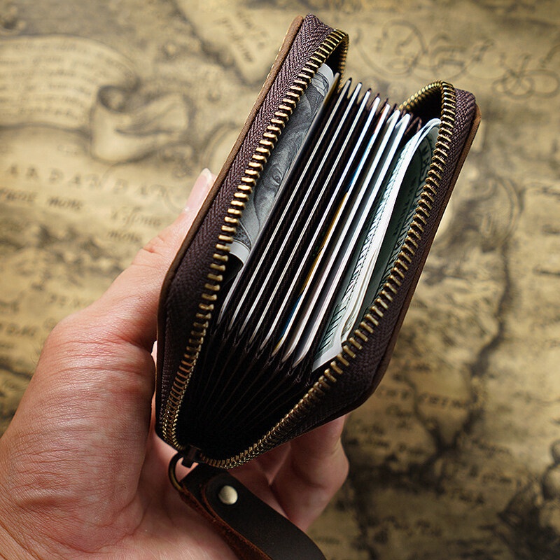 Ví Da Đựng Thẻ Tín Dụng / Danh Thiếp Chất Lượng Cao Phong Cách Retro Cho Nam