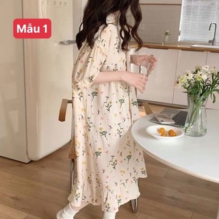 Váy ngủ dáng xuông hoạ tiết cute dễ thương