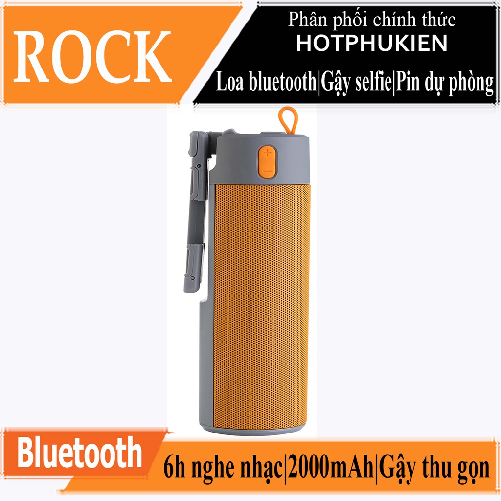 Loa Bluetooth Rock Space RAU0583 kiêm gậy chụp ảnh Selfie đa năng 4 in 1 kiêm pin dự phòng 2000mAh