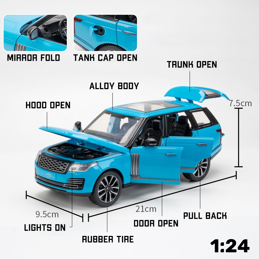 Mô Hình Xe Hơi Land Rover Range Rover SUV Bằng Hợp Kim Tỉ Lệ 1: 24