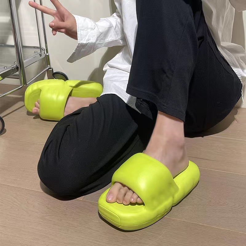 Dép Sandal Đế Dày Tăng Chiều Cao Chống Trượt Màu Sắc Ngọt Ngào Thời Trang Mùa Hè Cho Nam Và Nữ