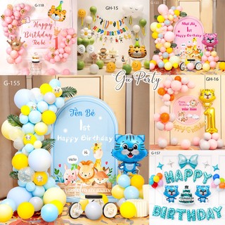 Set bóng trang trí thôi nôi chủ đề hổ cho các bé