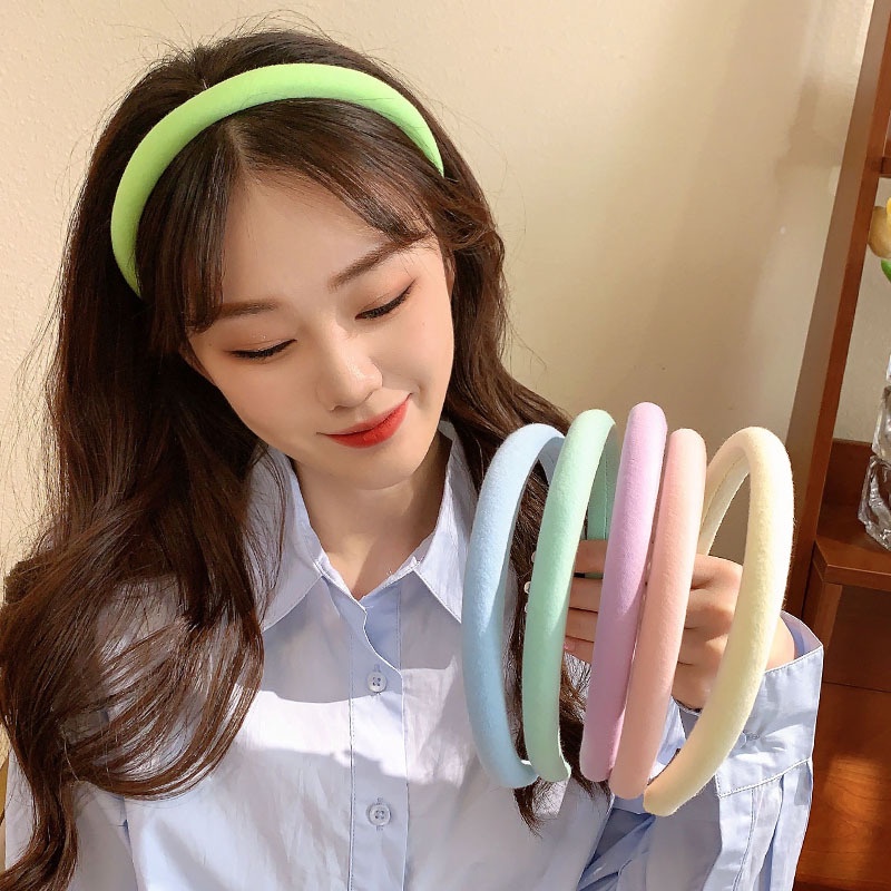 Băng Đô Bản Rộng Màu Kẹo Ngọt Ngào Phong Cách Hàn Quốc Cho Nữ