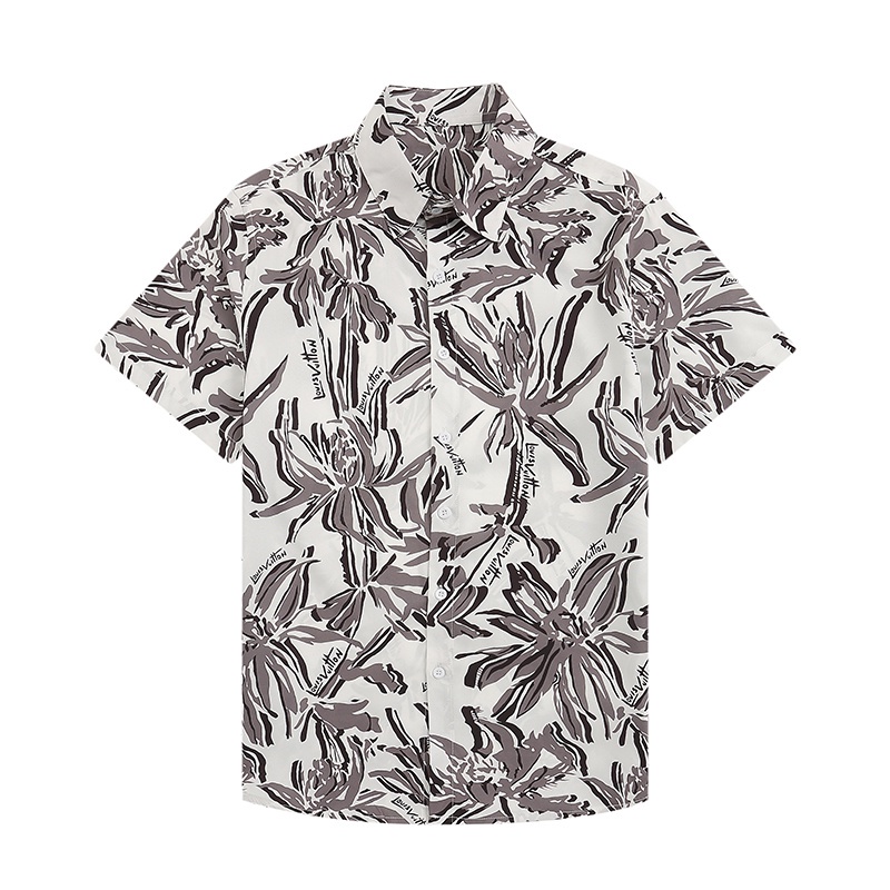 L &amp; V--Áo Sơ Mi casuacomfortable In Hai Lớp Bắt Mắt Tương Phản htkuthjcolorfu Mùa Hè Thoải Mái