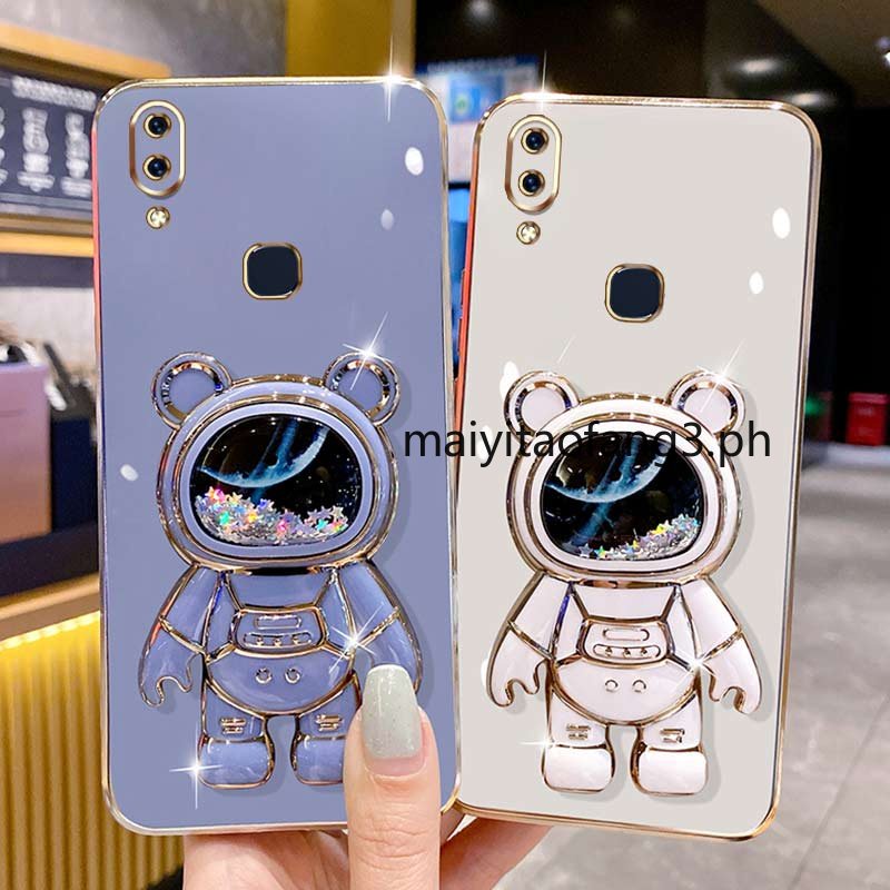 Ốp Điện Thoại Silicon Hình Gấu 6D Có Giá Đỡ Cho Vivo V11 Pro 1804 1814 Y85 V9 Youth 1727 1726 V11i Y97 1806