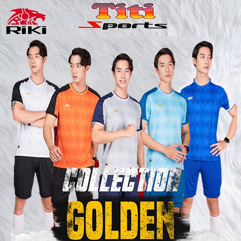 Bộ Quần Áo Bóng Đá Riki GOLDEN Cao Cấp, Bộ Đồ Đá Bóng Chất Vải Co Giản ,Thấm Hút Cao Cấp