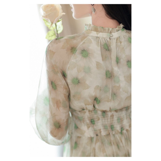 (HCM) ĐẦM VOAN HOA TIỂU THƯ SANG CHẢNH  - THANH LỊCH , SANG TRỌNG CHO CÁC NÀNG KME FASHION