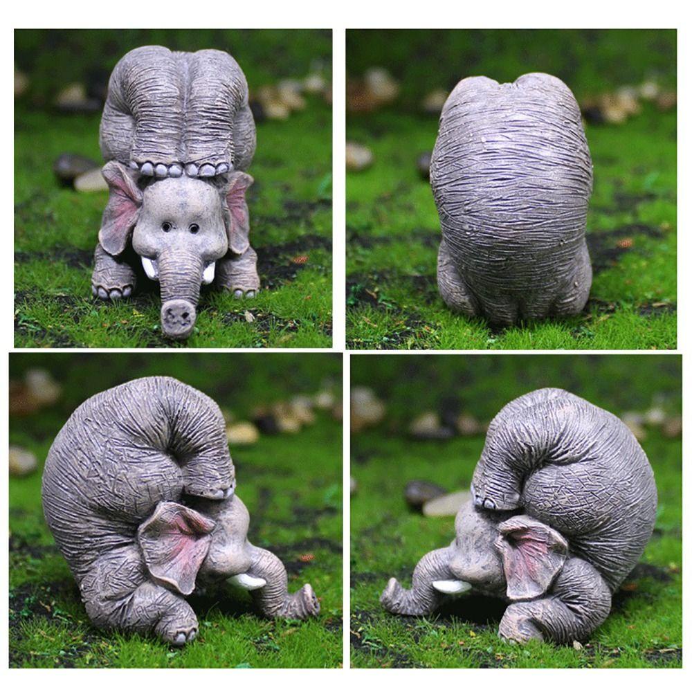 FOREVER Bộ 3 Tượng Voi Tập Yoga Trang Trí Nội Thất