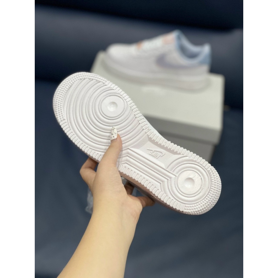 Giày thể thao nam nữ air force 1,giày sneaker njke af1 xanh hồng,af1 vệt xanh hồng ful box