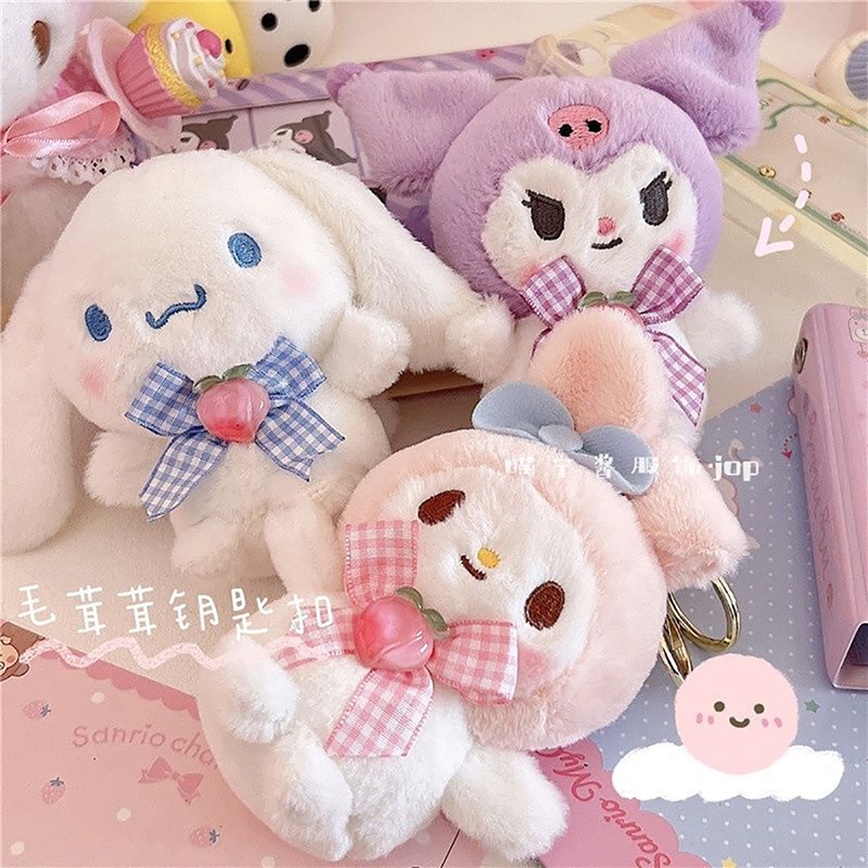 SANRIO Búp Bê Nhồi Bông Mềm Hình Kuromi Cinnamoroll Melody Đáng Yêu
