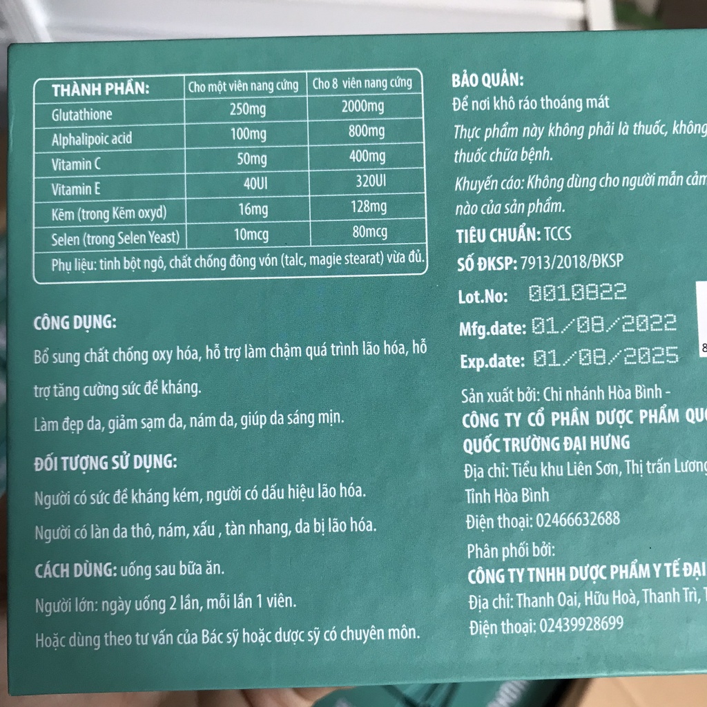 🍭 Viên Uống Trắng Da Collagen GLUTATHIONE 2000mg Hàng Chính Hãng