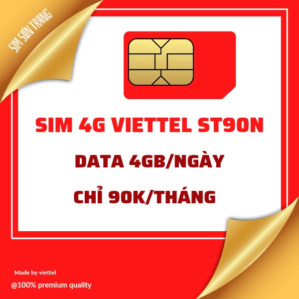 Sim 4G Viettel gói ST60N - ST90N, lưu lượng tốc độ cao từ 2GB đến 4GB/ngày