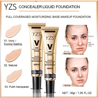 Image of YZS Original Gilding And Concealer Liquid Foundation Waterproof BB Cream Lightening High Coverage Tahan Lama Terlaris 30g