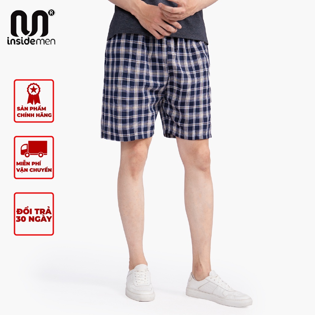 Quần Đùi Nam Mặc Ngủ Măc Nhà INSIDEMEN Mềm Mát Thoải Mái ISOR05 Giao Màu Ngẫu Nhiên