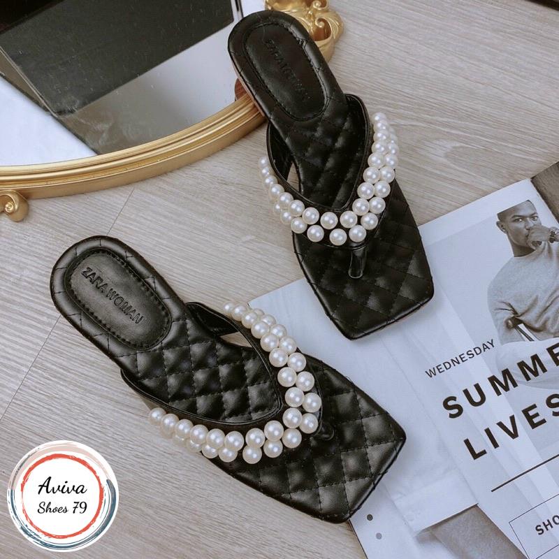 Deps kẹp Ngọc đế bệt đính 2 hàng Ngọc T/rai siêu Hót siêu xinh xò.