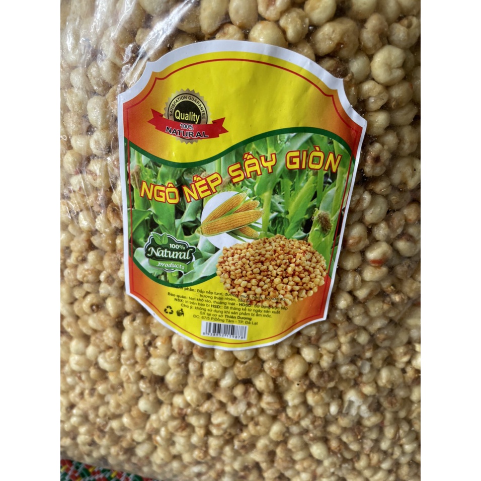 Ngô Nếp Sấy Giòn Sóc Mắm Cay 90 Food đóng túi Zip 500G - 1000G Giòn tan thơm ngon nhức nách đồ ăn vặt Việt Nam