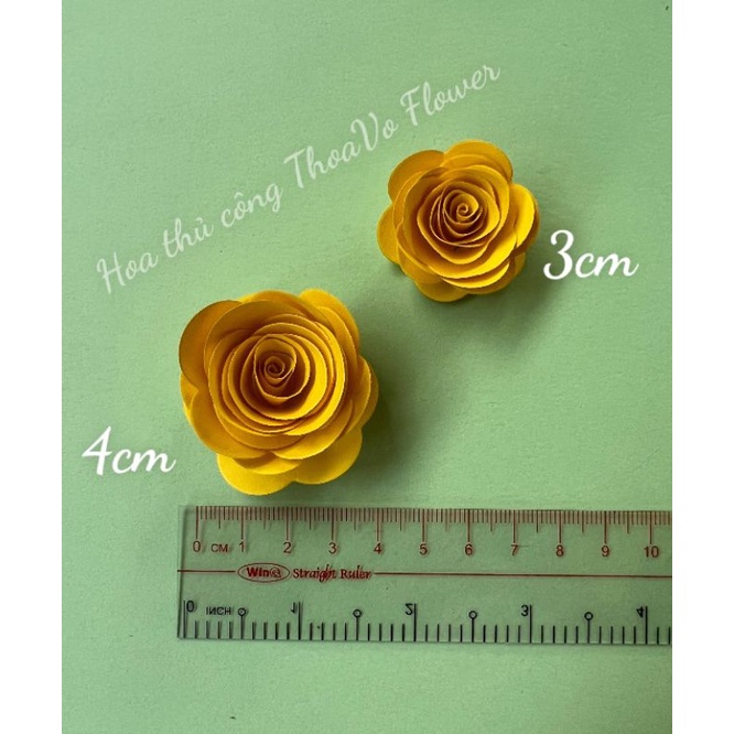 Sét 10 cánh hoa giấy xoắn cắt sẵn làm hoa xoắn