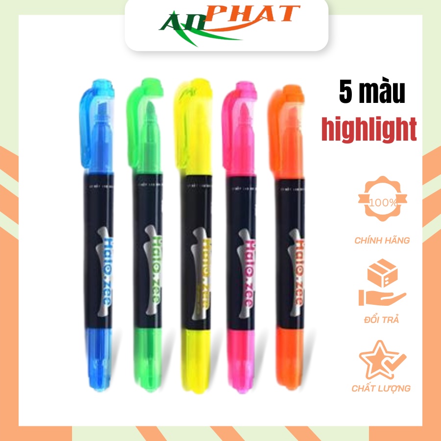 Bút dạ quang 5 màu highlight Thiên Long HL - 03, bút đánh dấu nhớ dòng ...