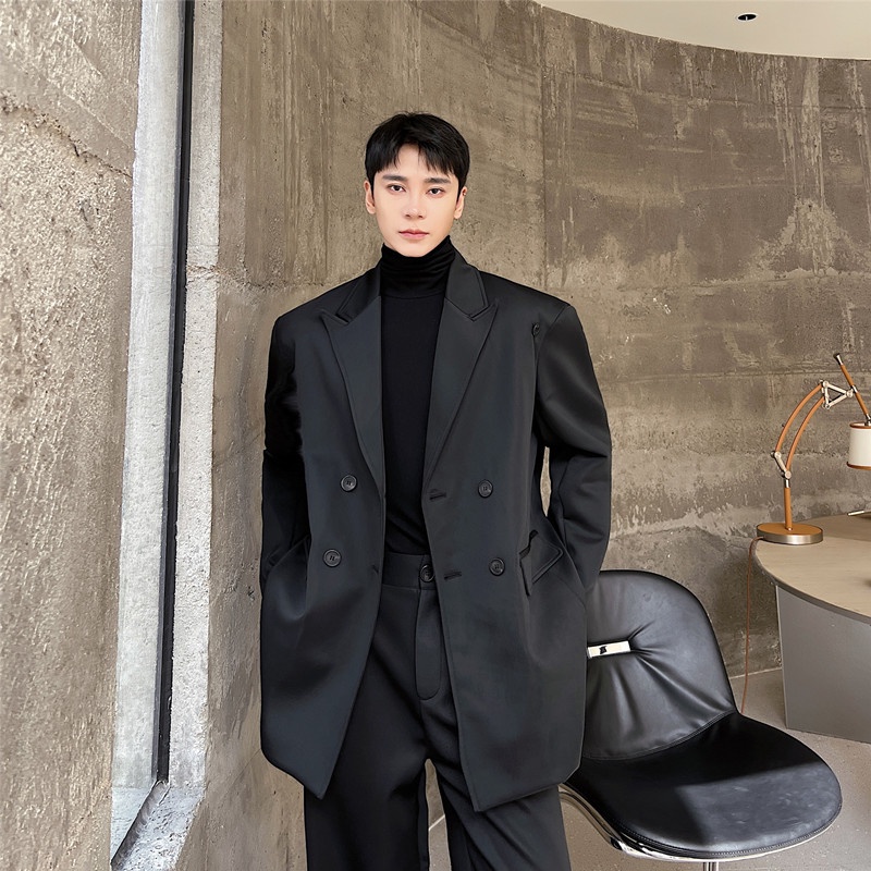 Áo Khoác Vest Màu Trắng Đen Phong Cách Ruffian Thời Trang Mùa Xuân 2023 Cho Nam