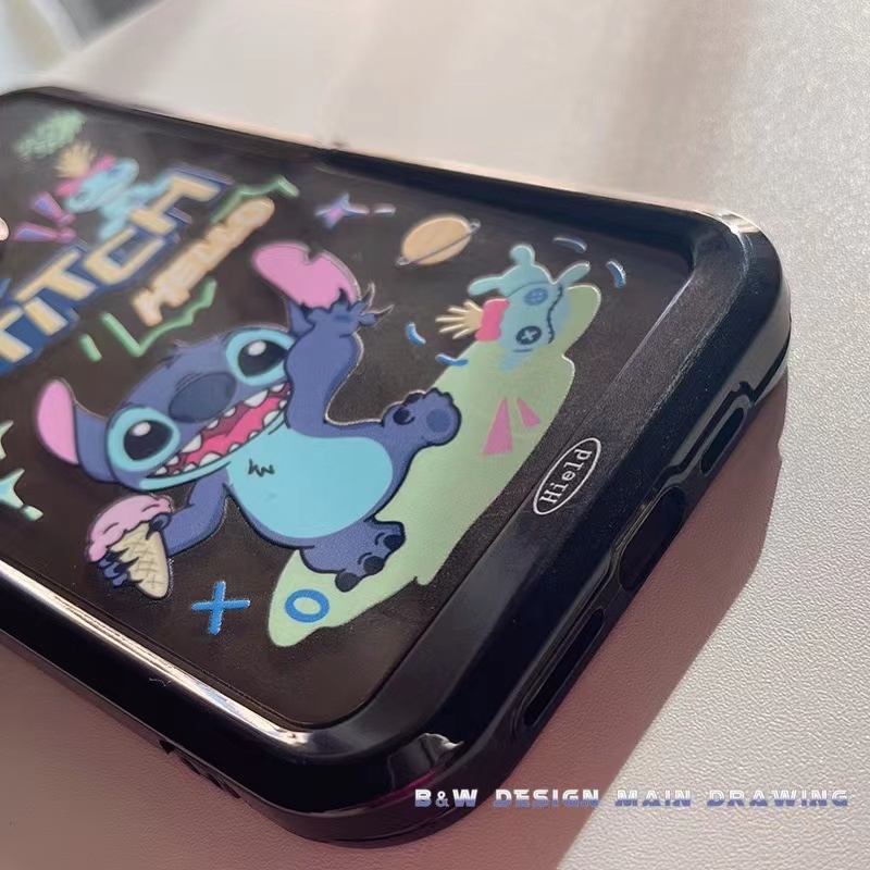 Ốp Điện Thoại Dẻo Trong Suốt Họa Tiết Hoạt Hình Stitch Dễ Thương Chống Sốc Cho iPhone 14 13 12 11 Pro Max