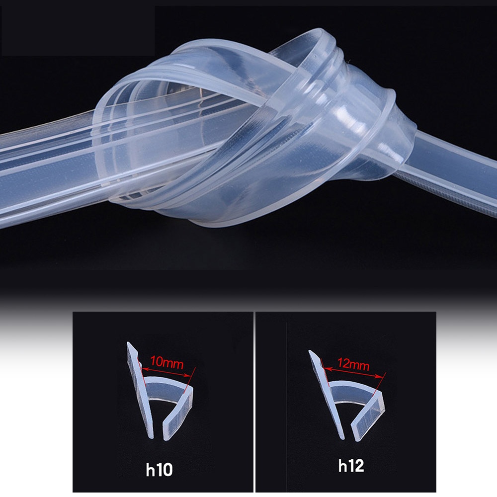 Dải Cao Su Silicone Dài 2M Hình Chữ H Dùng Lau Chùi Cửa Kính Phòng Tắm