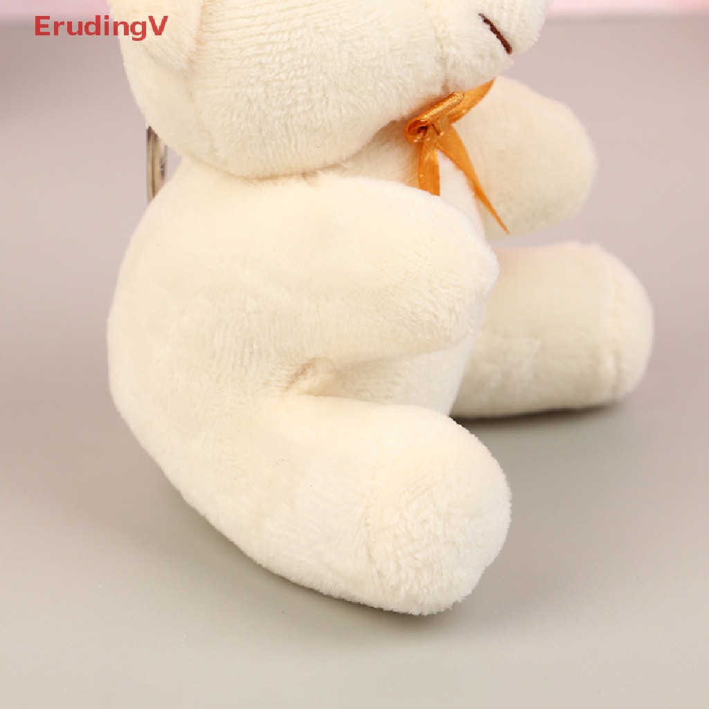 Gấu Teddy Nhồi Bông 10CM Mềm Mại Treo Móc Khóa / Túi Xách Trang Trí Xe Hơi