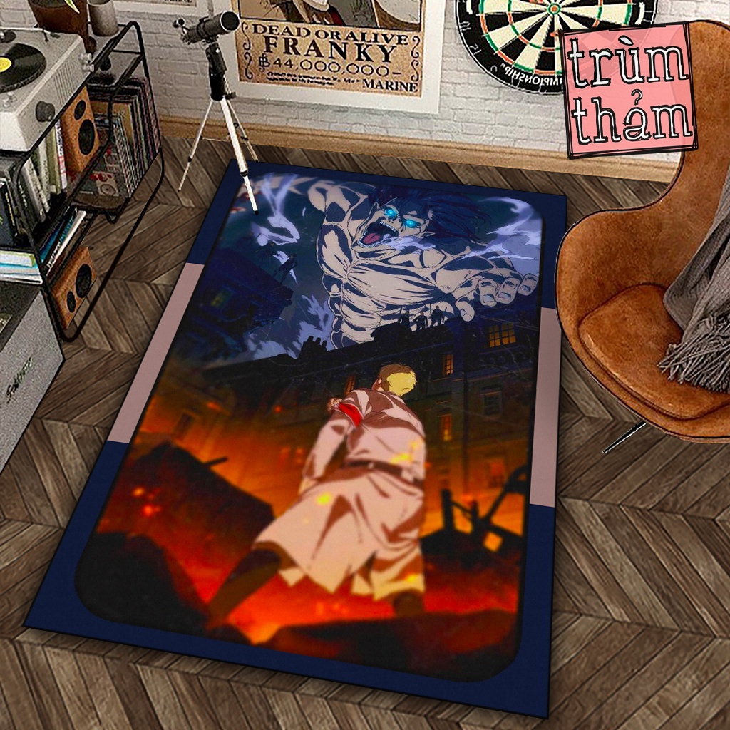 Thảm Trang Trí Attack On Titan Titan Tiến Công Đại Phá Marley Decor Góc Học Tập Làm Việc Phòng Ngủ Phòng Khách Văn Phòng