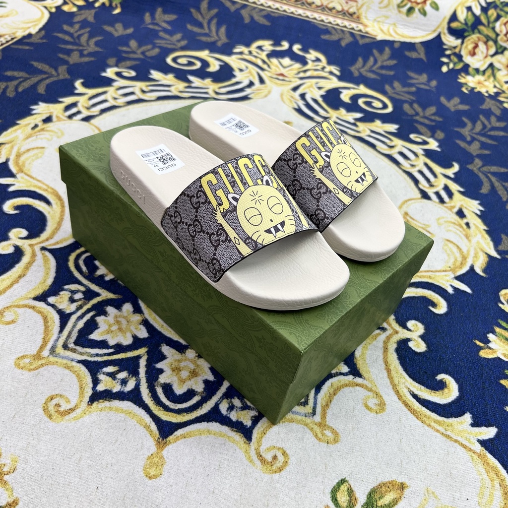 Dép lê quai ngang Gucci mèo fullbox bill thẻ LA on web