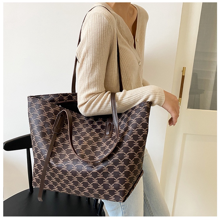 Túi tote Đeo Vai Cỡ Lớn In Chữ Đơn Giản Thời Trang Hàn Quốc 2023 Cho Nữ