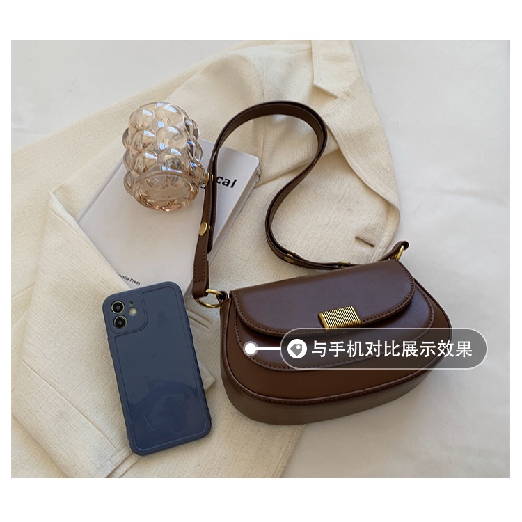 Túi Xách Đeo Vai Yên Ngựa Da Pu Cao Cấp Phong Cách Retro