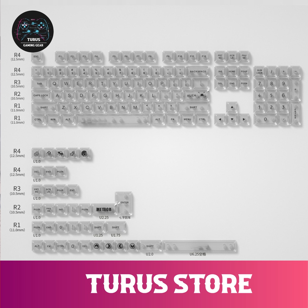 Keycap Trong Suốt Xuyên Led Cho Bàn Phím Cơ