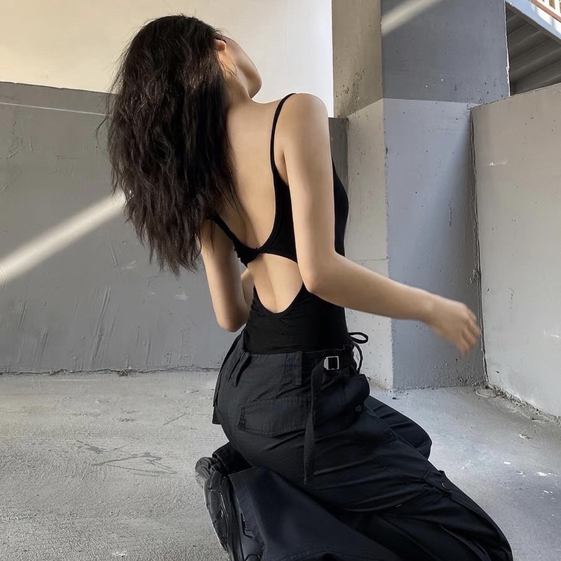 [Hàng có sẵn] bodysuit hai dây hở lưng siêu sexy | BigBuy360 - bigbuy360.vn
