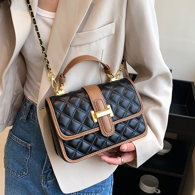 Túi xách nữ đeo chéo hình vuông nhỏ gọn thích hợp đi làm đi chơi sang chảnh da PU cao cấp M18 2108