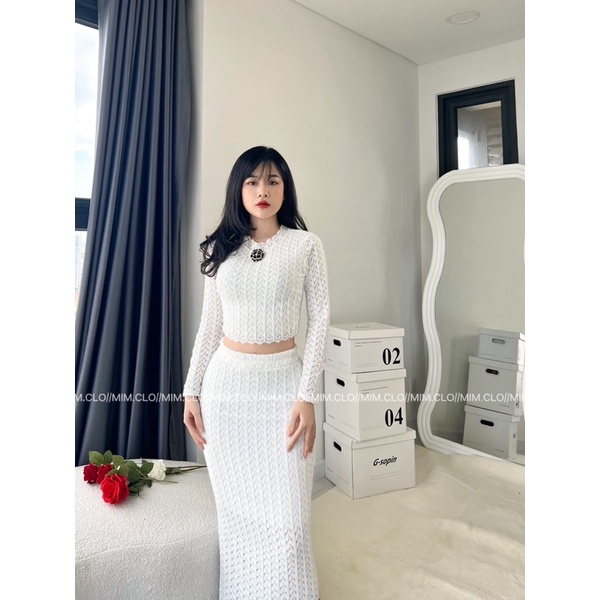 SET DÀI TAY HOA REN CAO CẤP - MIM