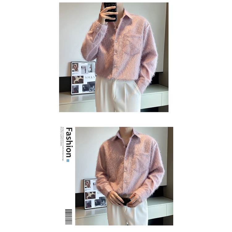 Áo Sơ Mi Nam Dài Tay Cổ Bẻ Thời Trang Hàn