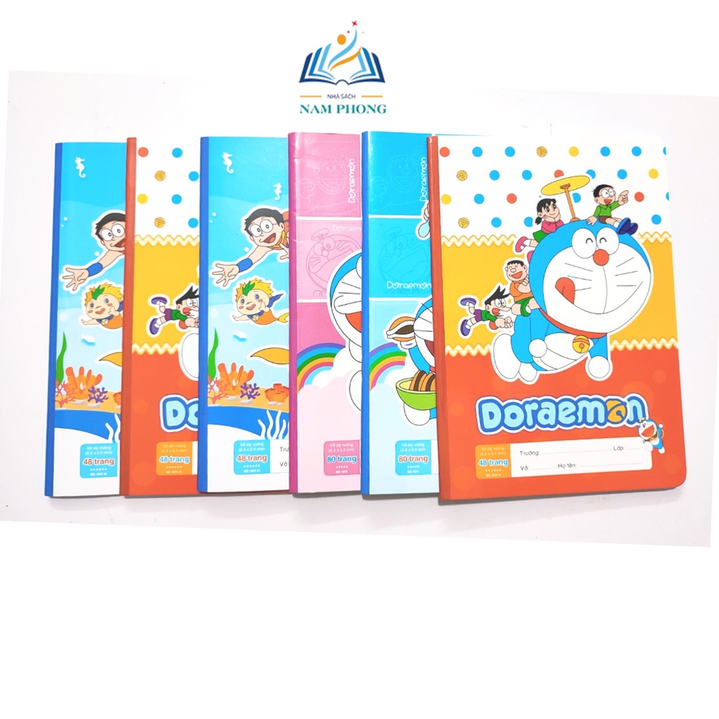 Vở ô ly 48 trang Nam Hải Doraemon - Gồm 5 cuốn